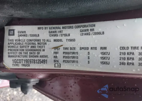 2007 Chevrolet Colorado Lt z USA, uszkodzony, nr VIN 1GCDT19E978125491